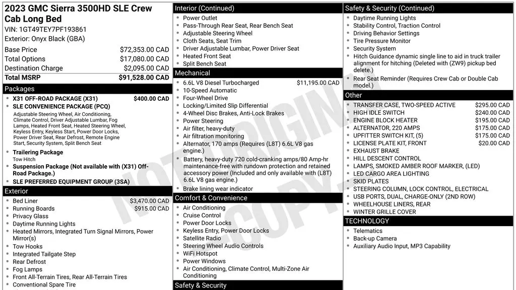 2023 GMC Sierra 3500HD SLE