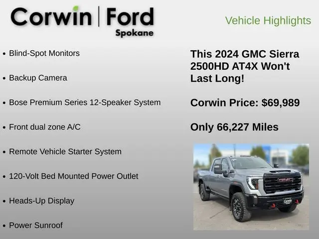 2024 GMC Sierra Hd - $69,989