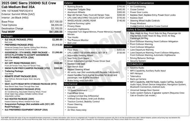 2025 GMC Sierra Hd - $54,792