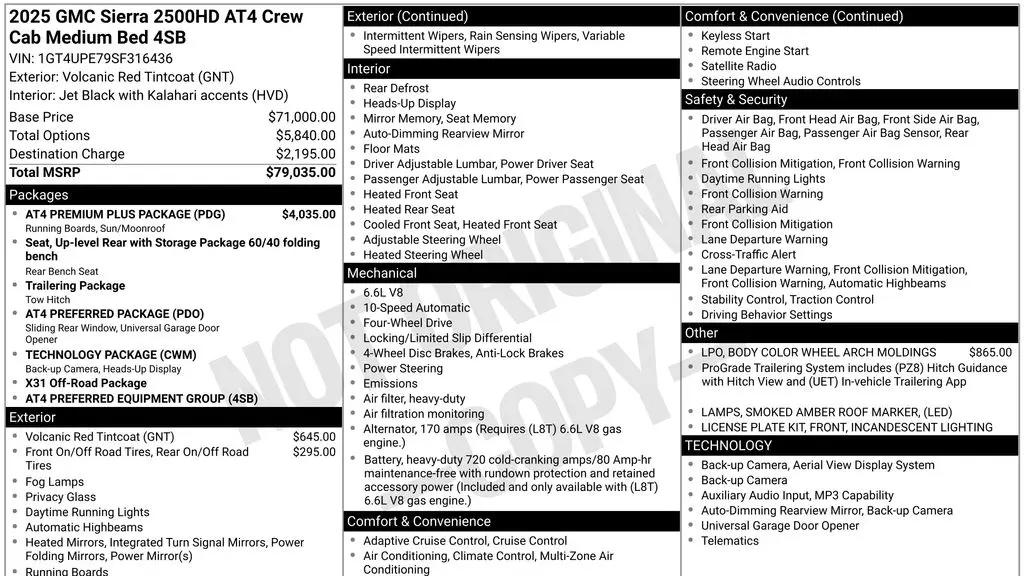 2025 GMC Sierra 2500HD AT4