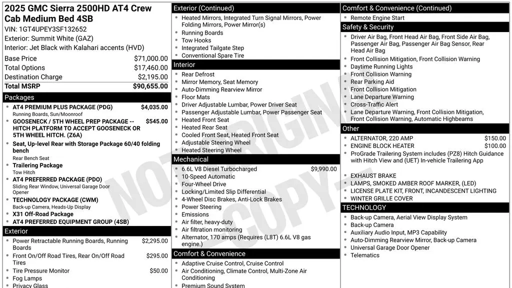 2025 GMC Sierra 2500HD AT4