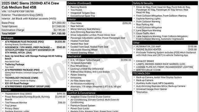 2025 GMC Sierra 2500HD AT4