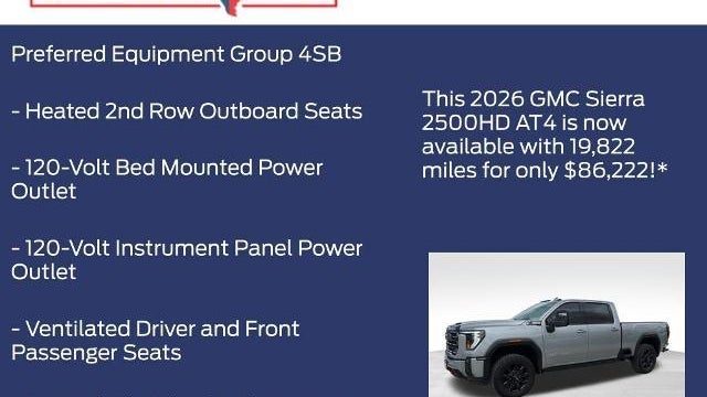 2026 GMC Sierra 2500HD AT4