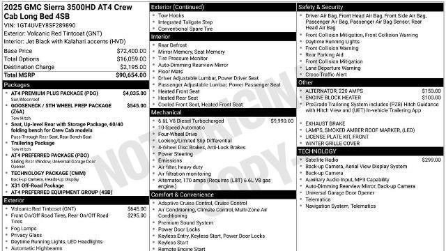 Preowned 2025 GMC Sierra 3500HD AT4 for Sale