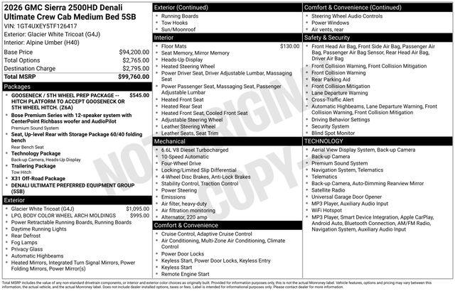 2026 GMC Sierra Hd - $86,669