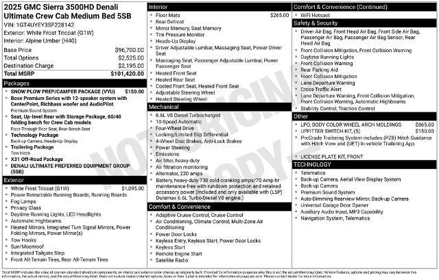 2025 GMC Sierra Hd - $78,995