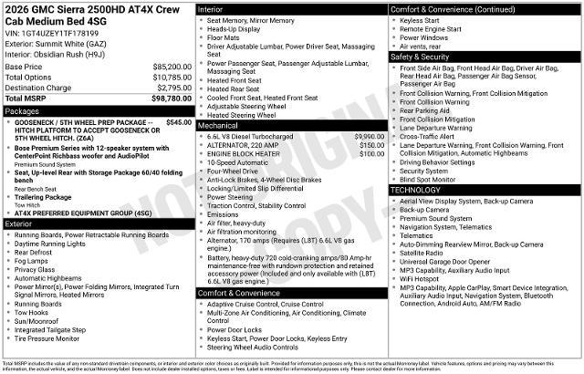 2026 GMC Sierra Hd - $86,270