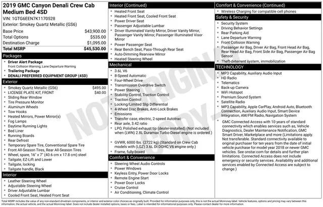 2019 GMC Canyon Denali — photo 1 of 1