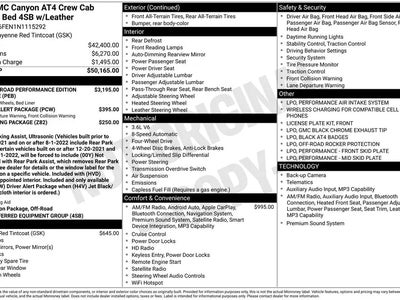 2022 GMC Canyon 4X4 AT4 4DR Crew Cab 6 FT. LB (leather-Trimmed)