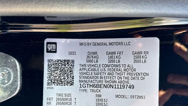 2022 GMC Canyon Elevation Standard