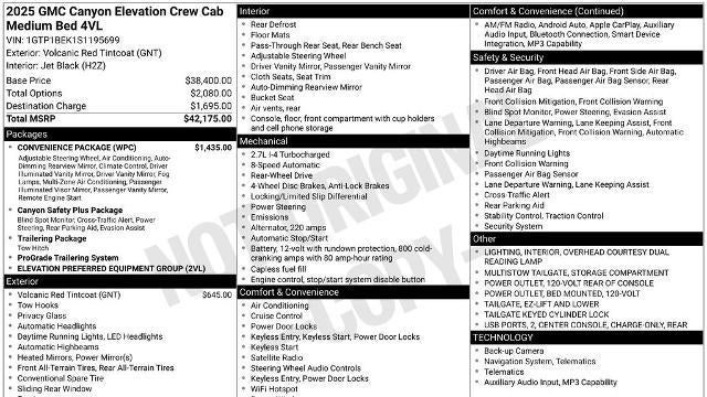 2025 GMC Canyon Elevation