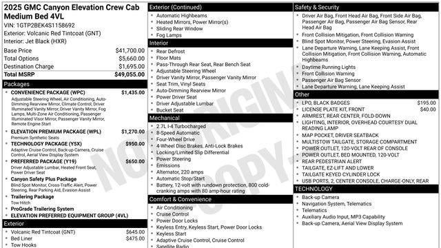 2025 GMC Canyon Elevation