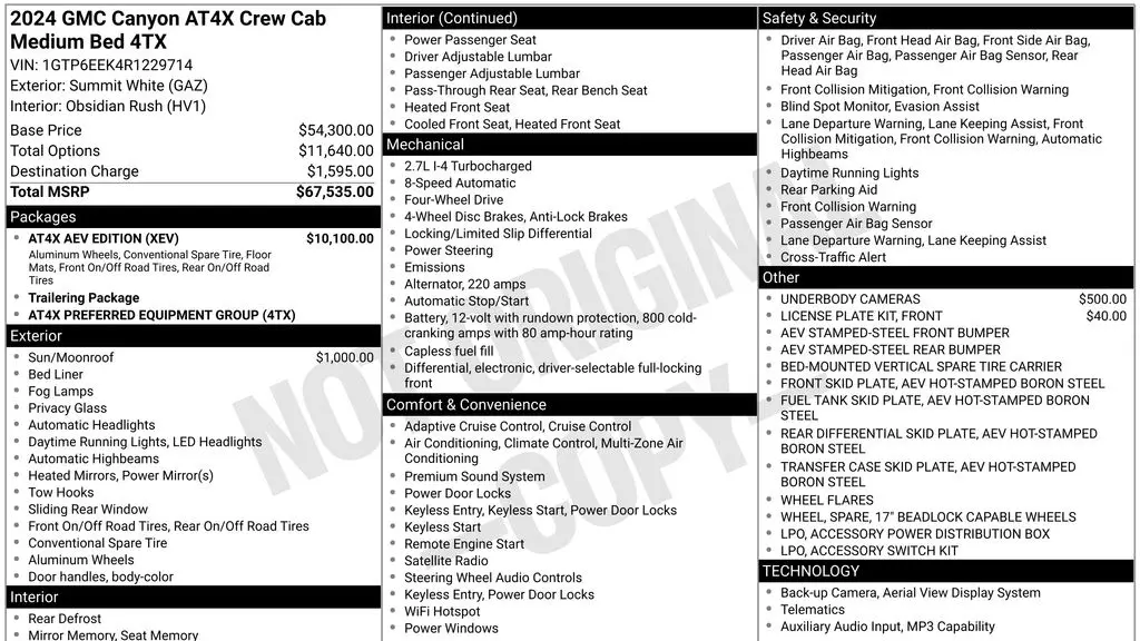 2024 GMC Canyon AT4X