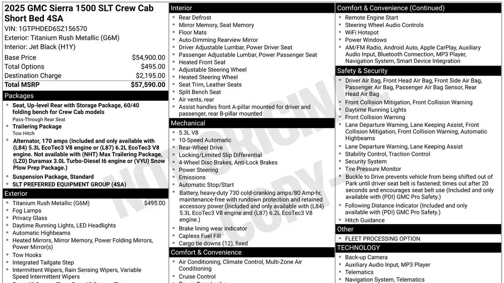 2025 GMC Sierra 1500 SLT