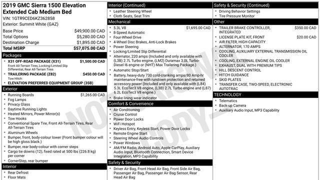 2019 GMC Sierra 1500 Elevation