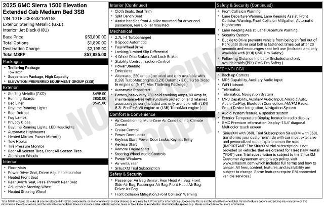 2025 GMC Sierra - $37,900