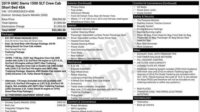 2019 GMC Sierra 1500 SLT