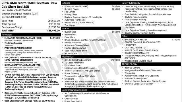 2026 GMC Sierra 1500 Elevation