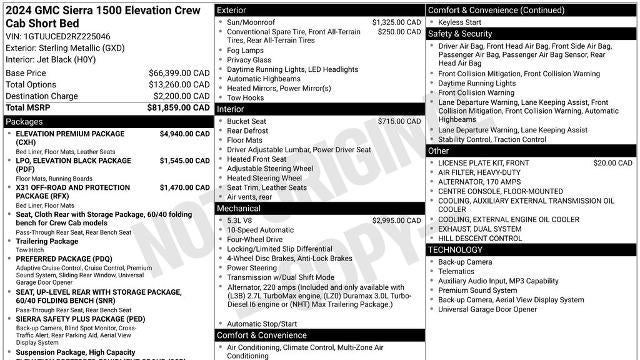 2024 GMC Sierra 1500 Elevation