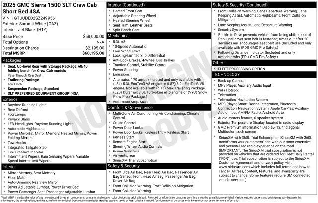 2025 GMC Sierra - $44,873