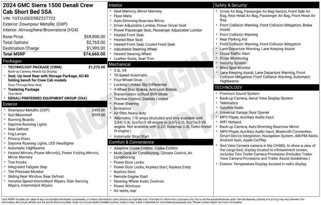 2024 GMC Sierra - $43,899