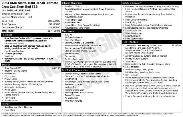 2024 GMC Sierra 1500 Denali Ultimate — photo 1 of 12