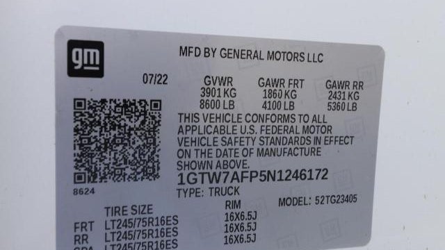 2022 GMC Savana 2500
