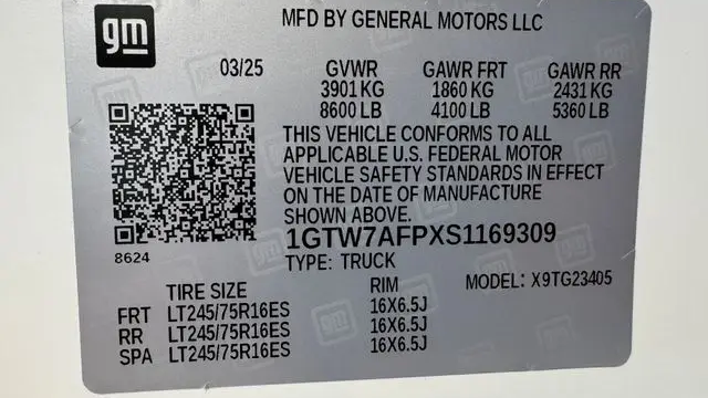2025 GMC Savana 2500