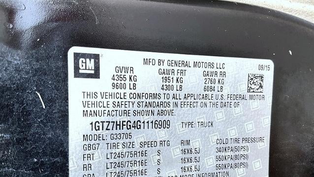 2016 GMC Savana 3500