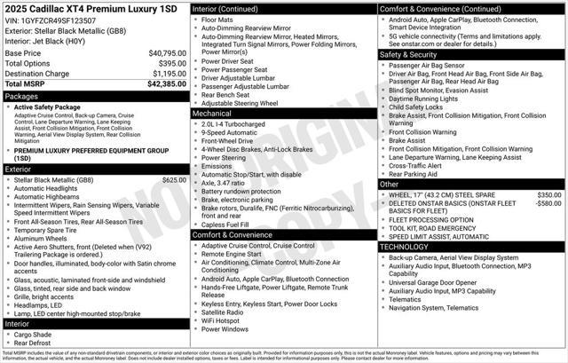 2025 Cadillac XT4 - $26,998
