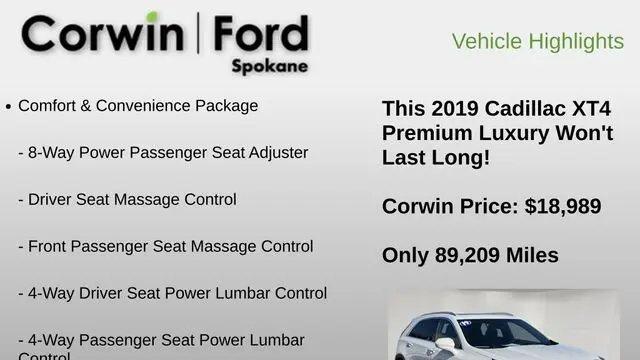2019 Cadillac XT4 Premium Luxury