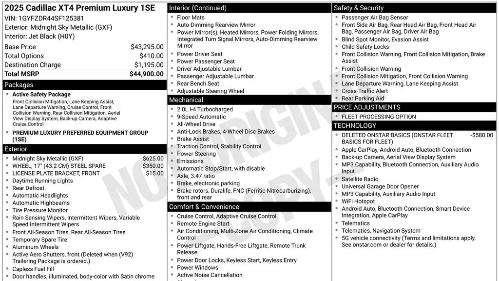2025 Cadillac XT4 Premium Luxury