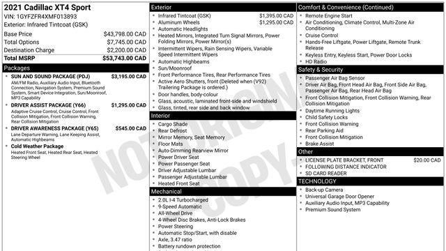 2021 Cadillac XT4 Sport