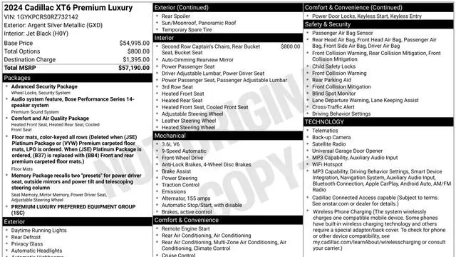 2024 Cadillac XT6 Premium Luxury