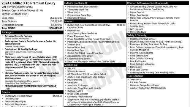 2024 Cadillac XT6 Premium Luxury