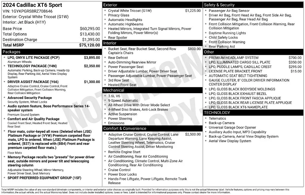 2024 Cadillac XT6 - $39,128