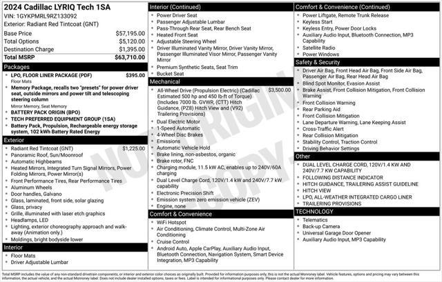 2024 Cadillac Lyriq - $39,300