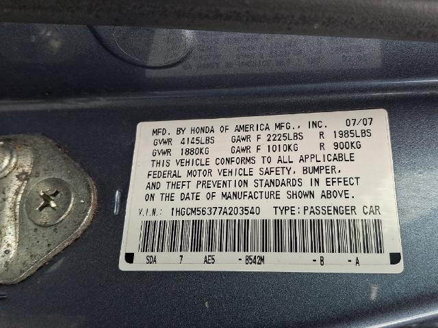 2007 Honda Accord - $8,020