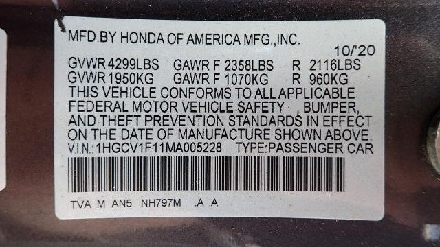2021 Honda Accord LX