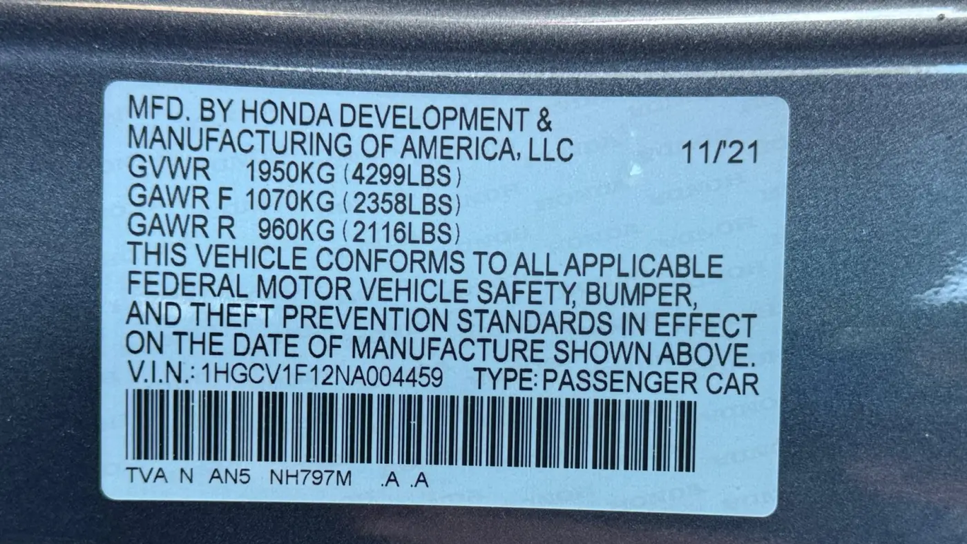2022 Honda Accord LX