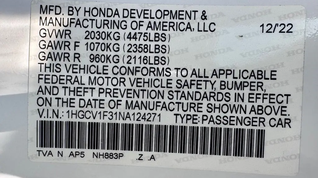 2022 Honda Accord Sport