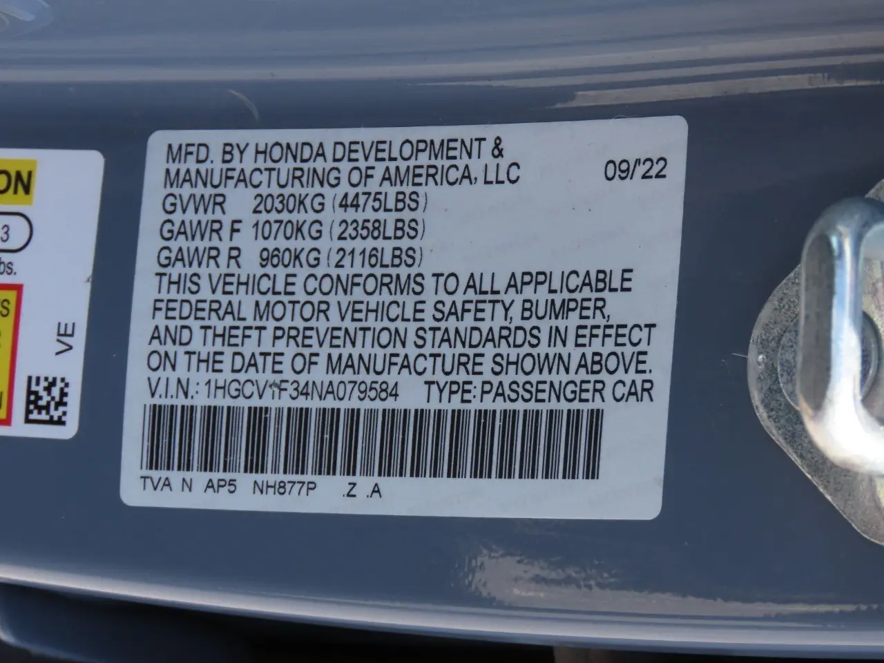 2022 Honda Accord - $22,999