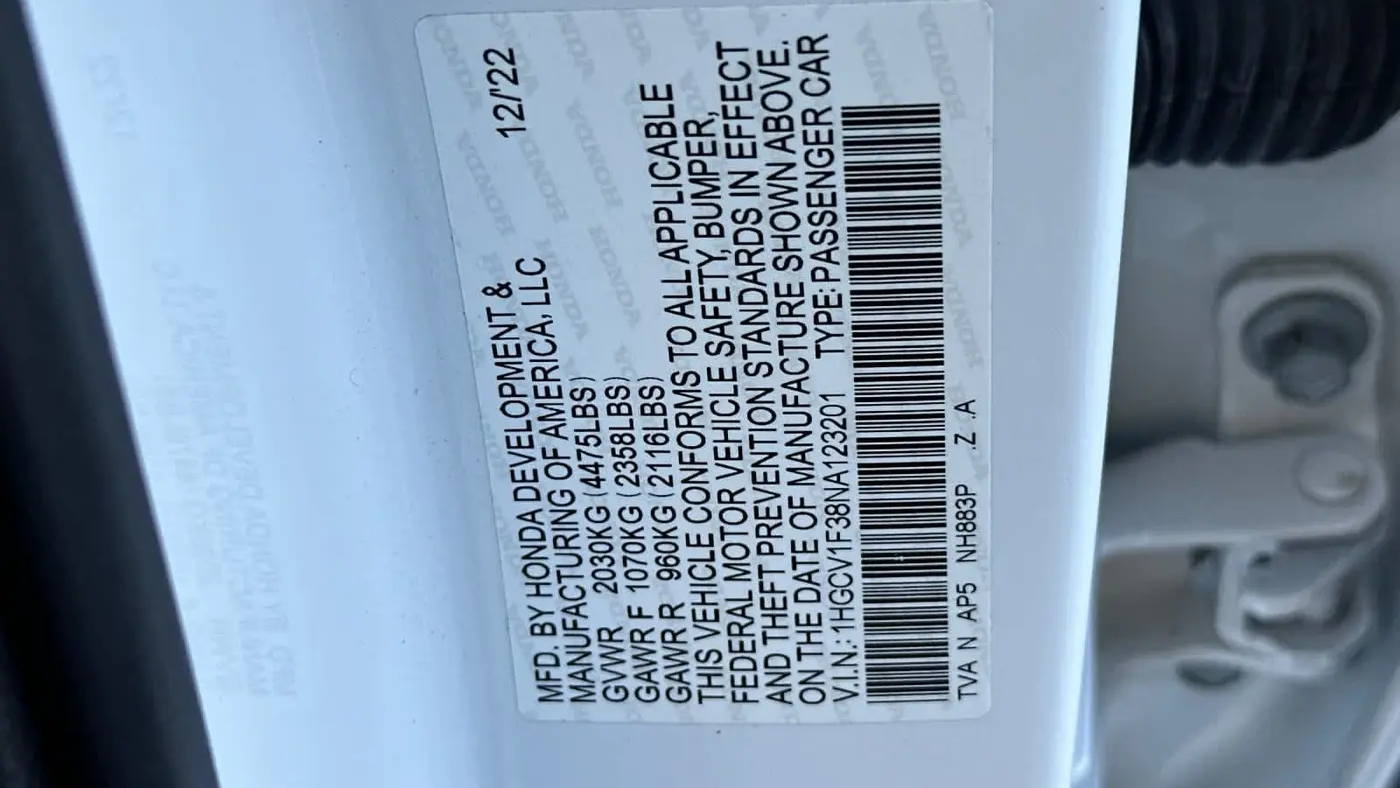 2022 Honda Accord Sport