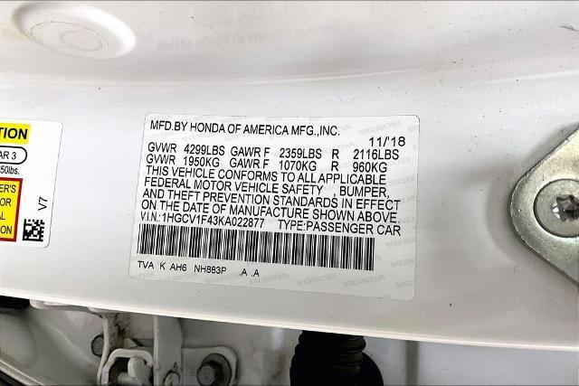 2019 Honda Accord - $18,413