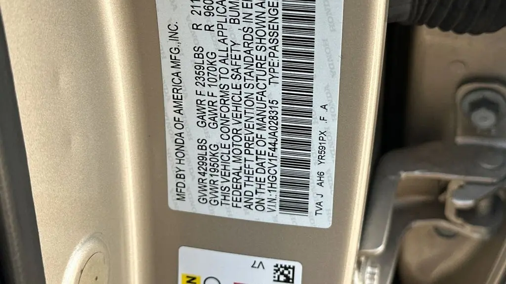 2018 Honda Accord EX