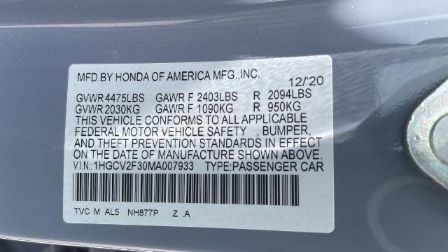 2021 Honda Accord Sport
