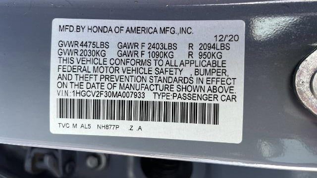 2021 Honda Accord Sport