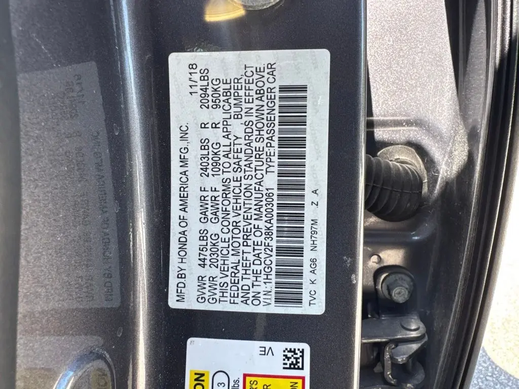 2019 Honda Accord - $11,997
