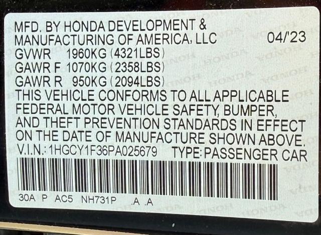 2023 Honda Accord - $24,000