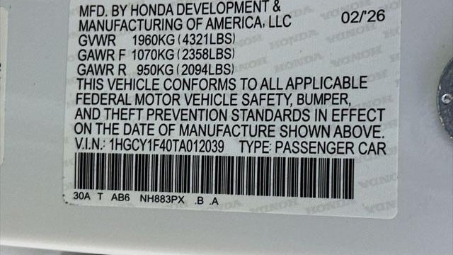 2026 Honda Accord SE
